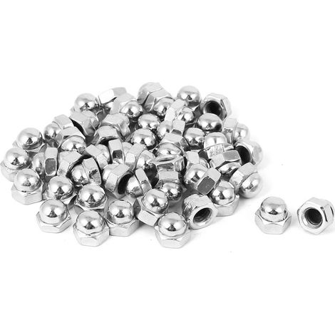 50pcs Écrou Borgne M6 Filetage Diamètre Dôme Tête Carbure Acier Capuchon Hexagonal Clous