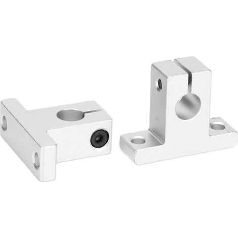 2 supports SK10 pour paliers linéaires compatibles rails guides de 10 mm, en alliage aluminium pour guidage précis. (1/5)