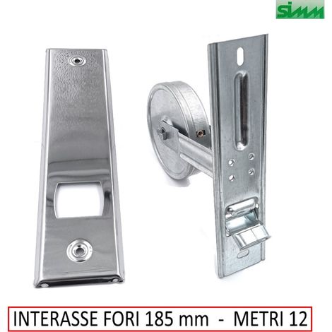 AVVOLGITORE INCASSO MT.12 INT.FORI 185 MM CON PLACCA IN INOX (1/2)