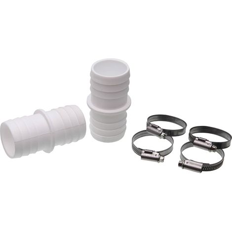 Schlauchverbinder Ø 32mm auf 38mm, 2 er Pack inkl. Schlauchklemmen 2x Tüllen 38/32 mm, + 4 Schellen (1/4)