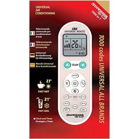 Mando Aire Acondicionado Universal 1000 Codigos SUPERIOR SUPCU002