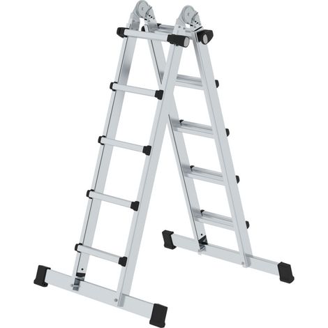 MUNK Teleskopleiter mit Traverse 4x5 Sprossen (1/5)