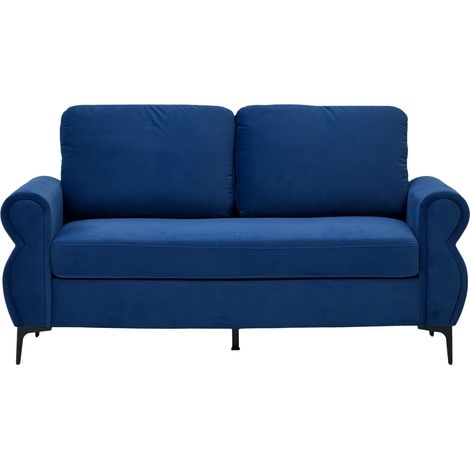 CHICFURN Divano 2 posti 173,5x81x92 cm in tessuto blu, compatto per piccoli spazi (1/5)