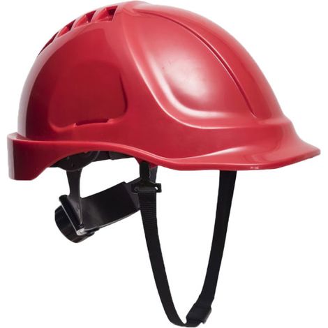 Casco ventilado ajustable barboquejo y visor Endurance PW55  Rojo (1/2)