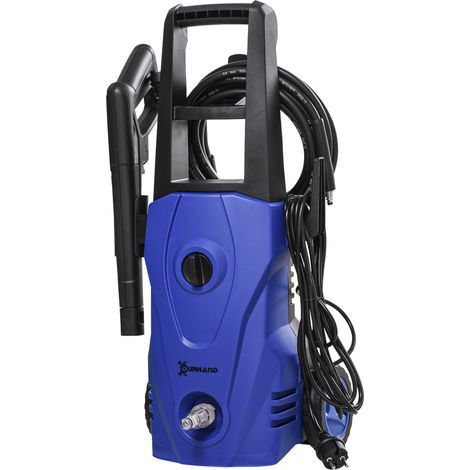 Hochdruckreiniger 1600 W, 432 l/h, Aluminiumpumpe, 130 bar, 6 m Schlauch, blaue Seifenflasche