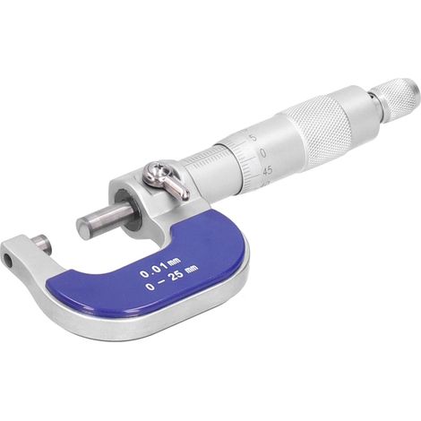Mikrometer-Außendurchmesserskala, Edelstahl-Spiralverriegelung, Messinstrument 0–25 mm (1/5)
