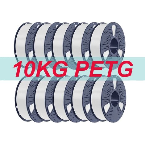 Filamento per stampa 3D, elevata resistenza, eccellente adesione tra gli strati, -PETG-Bianco-10kg (1/2)