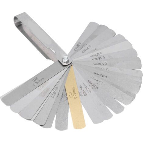 32 Blade Feeler Gauge 0.04‑0.88mm Stainless Steel, Metric and Imperial Dual Scale (1/5)
