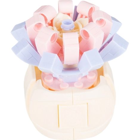 4 fleurs succulentes en pot à monter, jouet éducatif, décoration apaisante pour bureau et maison (1/5)