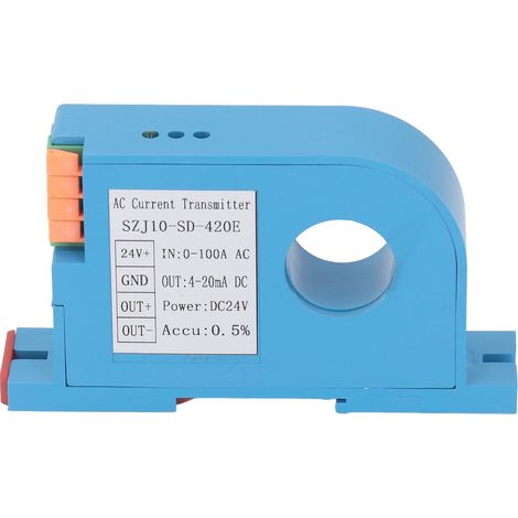 Transmetteur de courant alternatif 4-20 mA monophasé à capteur perforé, commande par automate programmable (1/5)