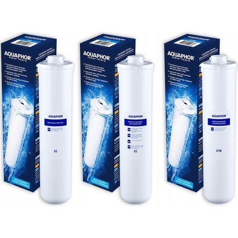 Jeu de cartouches Aquaphor K5, K2, K7M - K1-05, K1-02, K1-07M, 3 pièces