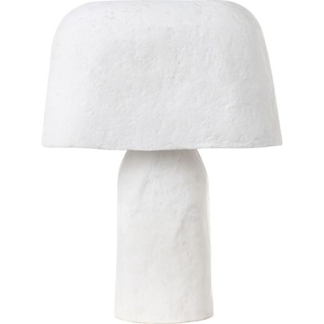 Table Lamp CARRASCO Papier-Mâché White