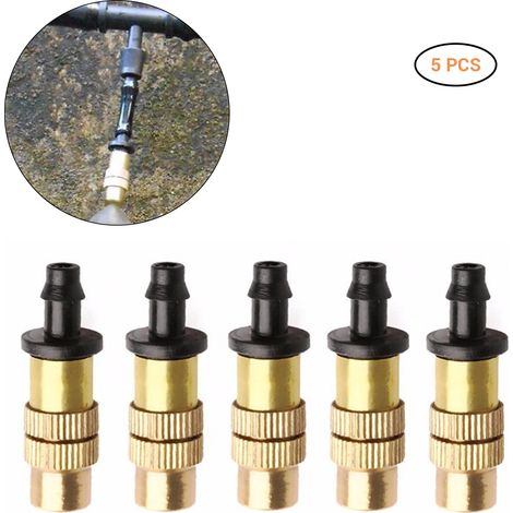 5 arrosoirs brumisateurs en laiton réglables pour jardin, buses de pulvérisation, 0.8cm, 3.7cm (1/4)