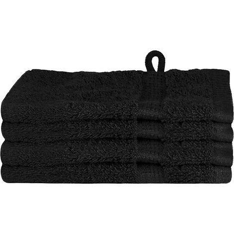 Serviette Invité SOLUND 4 pcs Noir 15 x 21 cm 550 gsm (1/5)