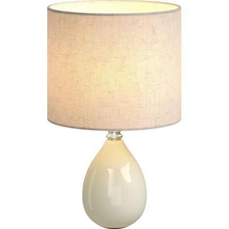 HOMCOM Table Lamp, Vintage Eastern Bedside Desk Lamp, Cream White (1/5)