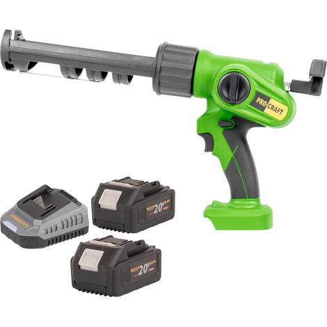 Pistola de cartuchos con batería Procraft PC20bb 20 V 2000 N 280 - 310 ml + 2 baterías de 4,0 Ah + cargador (1/4)