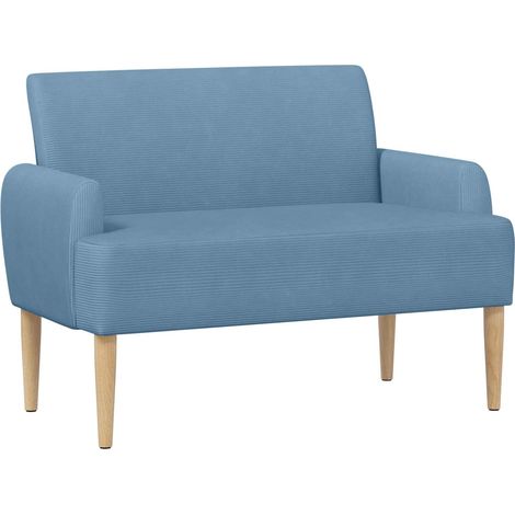 Sofá amoroso con botones acolchados Azul 116 x 67 x 81 cm vidaXL (1/5)