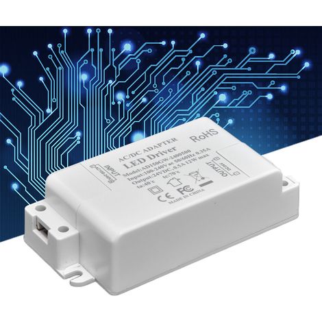 Alimentation pour driver LED 12 W, AC 100-240 V/0,35 A, DC 24 V/0,5 A, transformateur à courant constant (1/5)