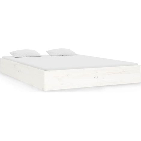 Maison Exclusive - Giroletto Bianco in Legno Massello 120x190 cm Small Double