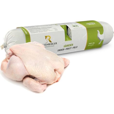 Poulet bio au brocoli et au riz  Doubles rouleaux 2 x 400 g  Nourriture bio pour chien  Ritzenberger