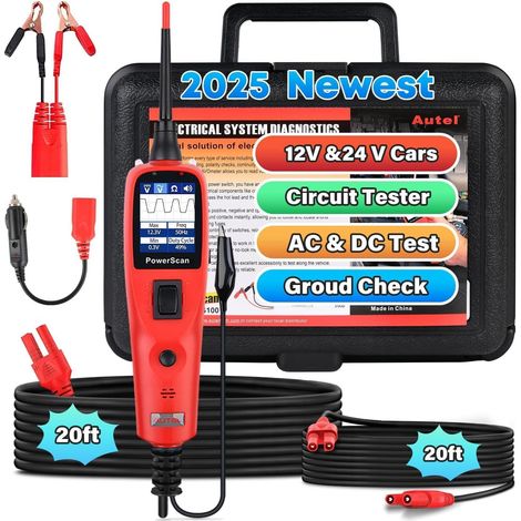 Kit sonda per circuito PowerScan PS100 applicabile, strumento diagnostico per sistema elettrico, interruttore automatico integrato, resistenza alla corrente CA/CC di facile lettura, test di continuità