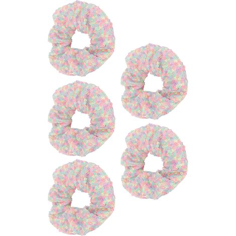 Serre-tête LED lumineux, chouchous brillants pour fête néon, carnaval, mariage, Noël, accessoires cheveux scintillants, lot de 6 pièces. (1/5)