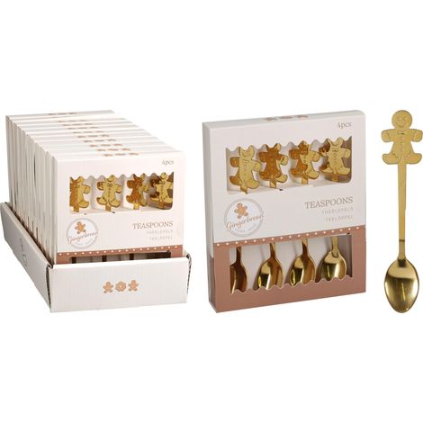 Set 4 forchette da dessert decorative oro PERAGA CHRISTMAS