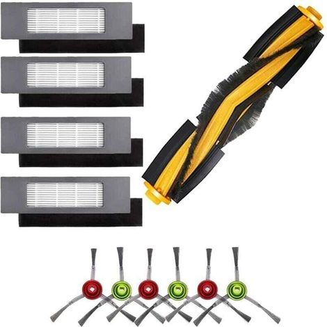 YMYNY Accessoires pour Ecovacs Deebot T8 N8, 1 Brosse Principale, 4 Filtres, 6 Brosses Latérales pour Deebot ozmo 950 920 T8 T8+, T8 AIVI, T8MAX, N8, N8+, N8 Pro, N8 Pro+, T9, T9+ Aspirateur Robot (1/4)