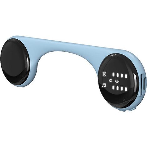 Enceinte Bluetooth à conduction osseuse avec bruit blanc pour l'aide au sommeil, affichage LED, compatible carte TF, arrêt programmé, bleu (1/5)