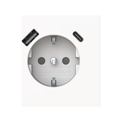 Busch-Jaeger Presa moderna USB bianca con porte USB-A e USB-C