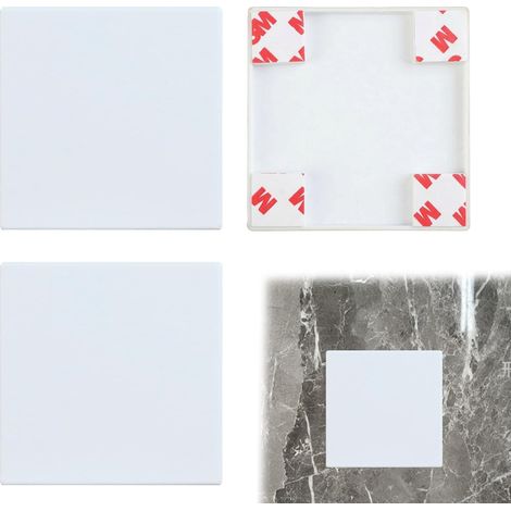 3 Pièces Cache Prise Murale, Plaque de Sortie Vierge Sans Vis 8,6x8,6 cm, Plaque Murale de Couverture, Plastique Blanc, Pour Prises Ou Interrupteurs Inutilisés, Cache Interrupteur Encastré (1/5)