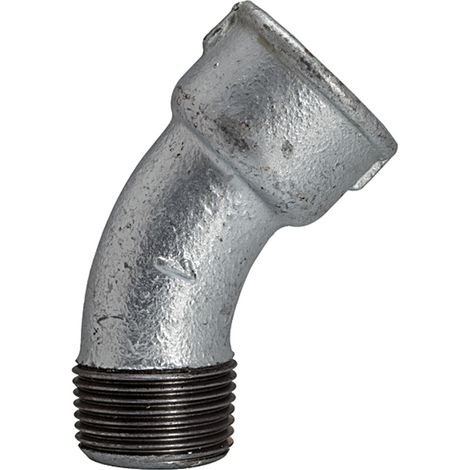 Riegler Bogen 40, 45 °, IG/AG, Rp/R 1, schwarzer Temperguss feuerverz. (1/2)