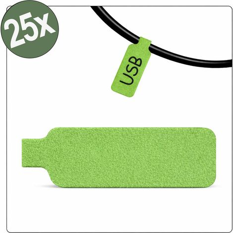 Quadrios 26CA793 26CA793 Etichetta per cavi 20 x 40 mm Colore campo di marcatura: Verde Numero di etichette: 25