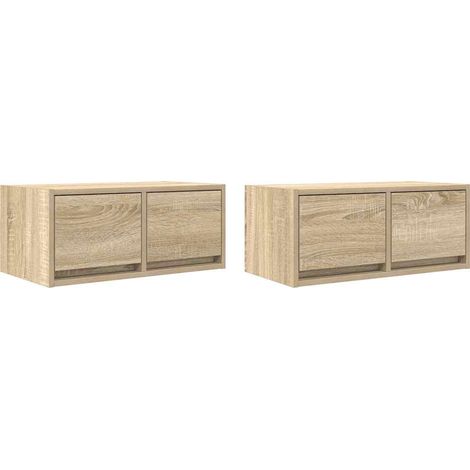 Maison Exclusive - TV-Schränke 2 Stk. Sonoma-Eiche 60x31x25,5 cm