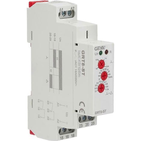 Démarreur moteur temporisé GRT8-ST, relais étoile-triangle à démarrage progressif (AC380V, AC400V, AC415V) (1/4)