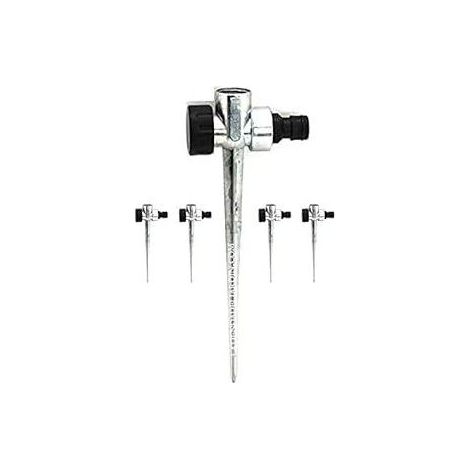 Lot de 5 Piquet de support arroseurs en aluminium double 1/2'' 20cm