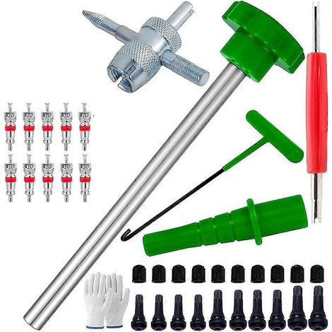 Outil de changement rapide pour valves de pneus de voiture, idéal pour réparer les fuites de valves sur les voitures, quads, camions, etc. avec TR413/TR414/TR418-JBMEDIA (1/4)