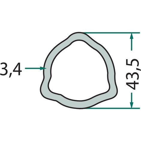 Tubo profilato 1m 417710433100 GRANITO
