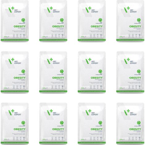Cibo umido per gatti VetExpert Veterinary Diet per gatti obesi 12 x 100 g