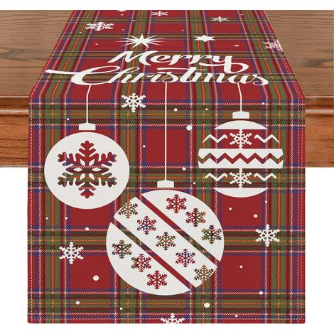 Runner da tavola natalizio decorativo per Natale Rosso 33x183 cm (1/5)