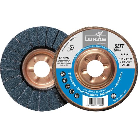 LUKAS  Disco  de  láminas  SLTT  ZK  Ø  125  mm  grano  60  plano  -  A27201250600065 (1/5)
