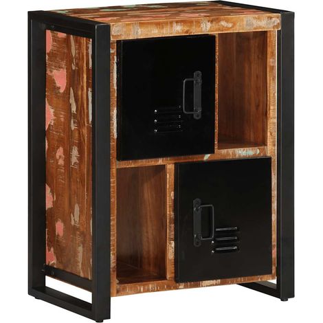 Sideboard Mehrfarbig 55x35x70 cm Altholz Massiv