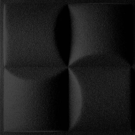 Panneau feutrine - Cube noir - 40x40x4,3 cm - 0,16m² (1/2)