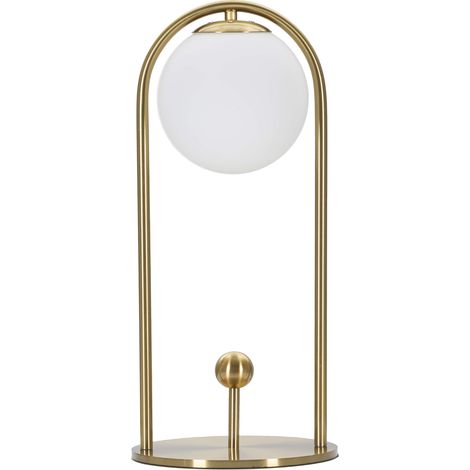 Lampada da Tavolo Kizhi, Necessaria 1 Lampadina, Attacco e14, Interruttore Manuale, Bianco Opaco