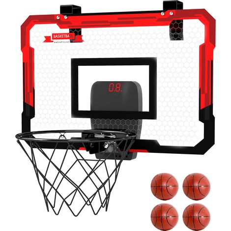 Dekko Mini Basketball Hoop Indoor for Kid Over the Door Backboard 4 Balls & Pump (1/5)