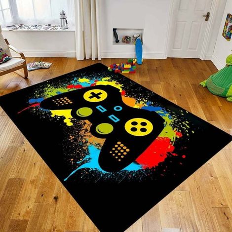 Tapis de jeu pour garçon, tapis de salon, tapis de jeu pour chambre, tapis antidérapant, B, 100 x 150 cm (1/5)