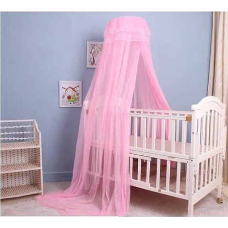 Babybettbezug mit Stützrahmen – Marke – Modell – Netzgewebe – Rosa – Höhe 200 cm (1/3)