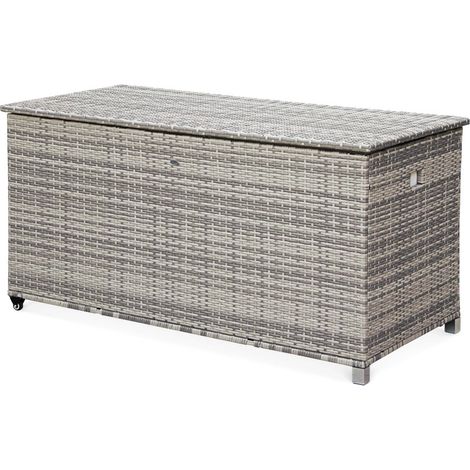 sweeek - Gartenkiste aus Polyrattan 162x82cm