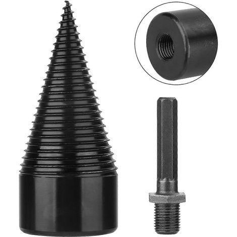Industrial Speed Twist Drill Bit, Wood Firewood Log Splitter Screw Splitting Cones Driver 50mm (1/5)