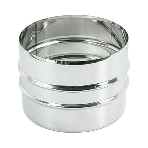 Maka Raccordo MM per Canna Fumaria, Manicotto Maschio-Maschio in Acciaio Inox, Giunzione Tubi Fumo Monoparete per Stufa a Legna Pellet e Caldaia AISI 304 Ø 80 mm (1/5)